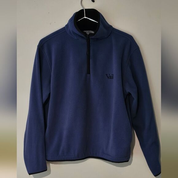 Vail Blue Quarter Zip Pullover Fleece Size Small - Picture 2 of 5